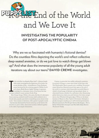 It's the End of the World and We Love It: Investigating the Popularity of Post-apocalyptic Cinema