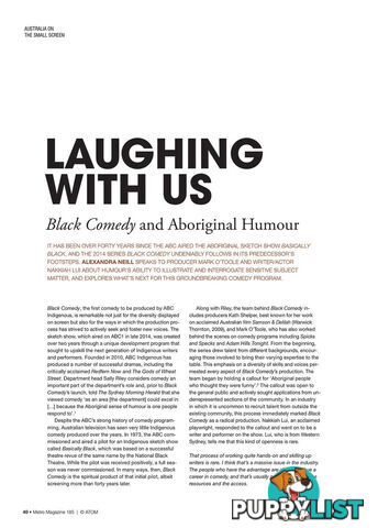 Laughing with Us: Black Comedy and Aboriginal Humour