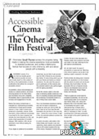 Finding An(other) Audience: Accessible Cinema and The Other Film Festival