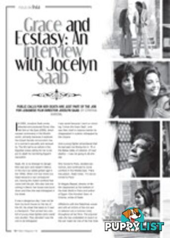 Grace and Ecstasy: An Interview with Jocelyn Saab