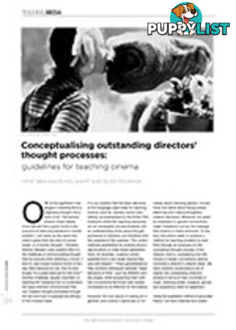 Conceptualising Outstanding Directors' Thought Processes: Guidelines for Teaching Cinema