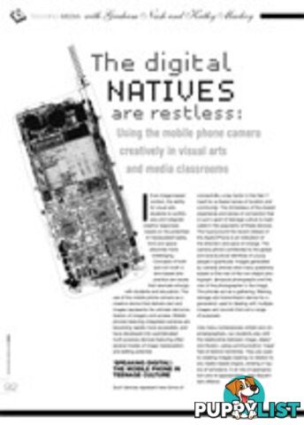 The Digital Natives are Restless: Using the Mobile Phone Camera Creatively in Visual Arts and Media Classrooms