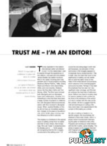 Trust Me - I'm an Editor!