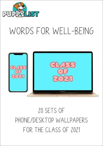 Words for Wellbeing (20 Phone and Desktop Wallpapers)