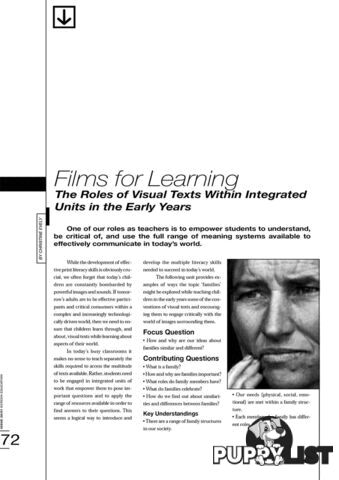 Films for Learning: The Roles of Visual Texts Within Integrated Units in the Early Years