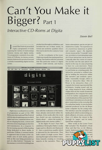 Can't You Make It Bigger? Part 1: Interactive CD-ROMs at Digita