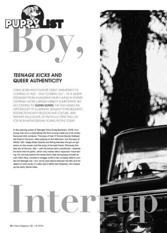 Boy, Interrupted: Teenage Kicks and Queer Authenticity