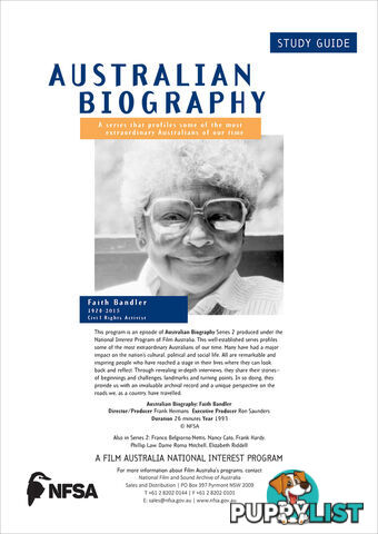 Australian Biography Series - Faith Bandler (Study Guide)