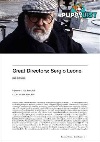 Great Directors: Sergio Leone