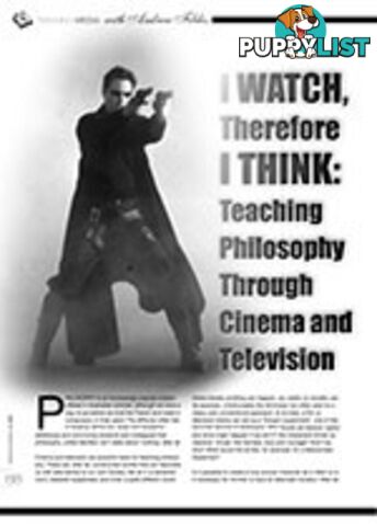 I Watch, Therefore I Think: Teaching Philosophy Through Cinema and Television