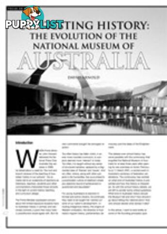 Contesting History: The Evolution of The National Museum of Australia; Classroom Resources Available from The National Museum of Australia