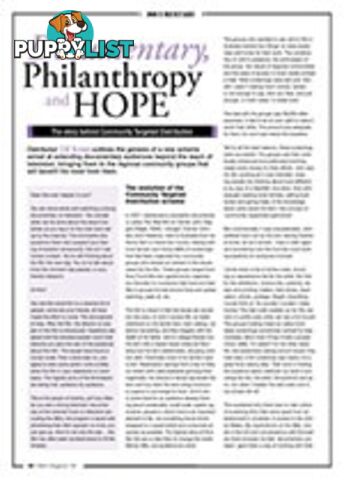 Documentary, Philanthropy and HOPE: The Story Behind Community Targeted Distribution