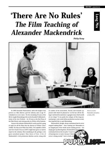 There Are No Rules': The Film Teaching of Alexander Mackendrick