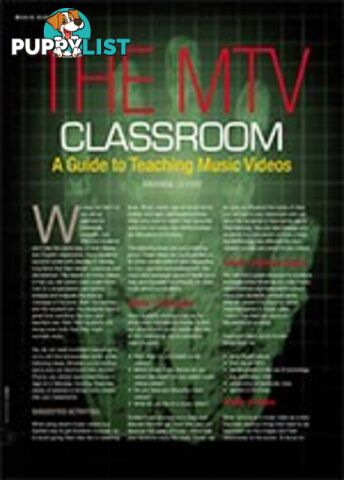 The MTV Classroom: A Guide to Teaching Music Videos