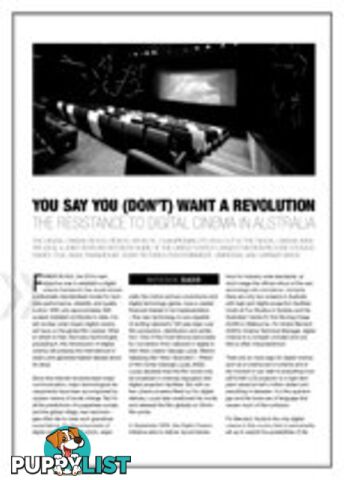 You Say You (Don't) Want a Revolution: The Resistance to Digital Cinema in Australia