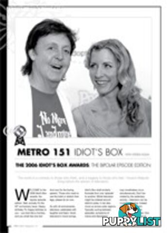 Idiot's Box: The 2006 Idiot's Box Awards: The Bipolar Episode Edition