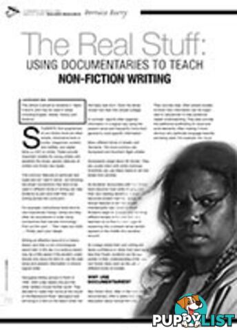 The Real Stuff: Using Documentaries to Teach Non-fiction Writing