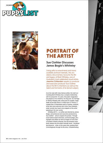 Portrait of the Artist: Sue Clothier Discusses James Bogle's 'Whiteley'