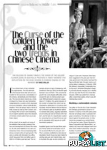 The Curse of the Golden Flower and the Two Trends in Chinese Cinema