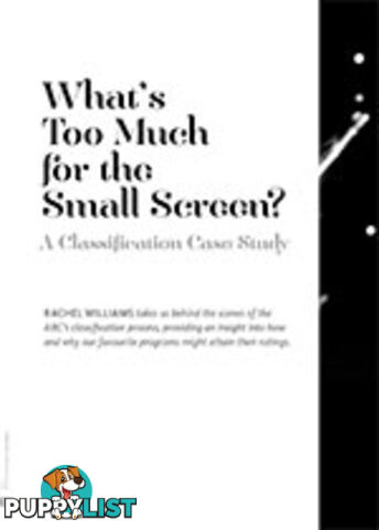 What's Too Much for the Small Screen?: A Classification Case Study