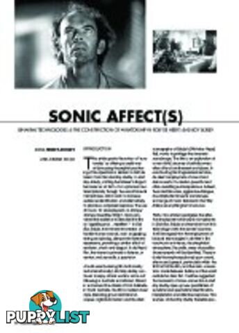 Sonic Affect(s): Binaural Technologies and the Construction of Auratorship in Rolf de Heer's 'Bad Boy Bubby' (Metro Special Feature: Sound)