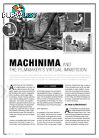 Machinima and the Filmmaker's Virtual Immersion