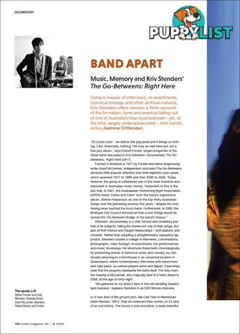 Band Apart: Music, Memory and Kriv Stenders' 'The Go-Betweens: Right Here'