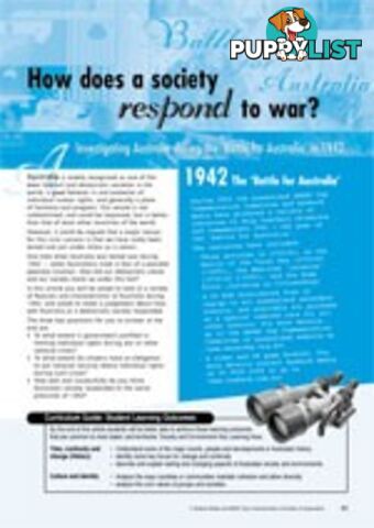 Society under pressure - 1942 and the Battle for Australia