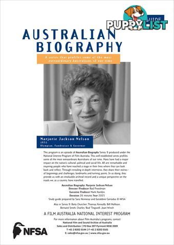 Australian Biography Series - Marjorie Jackson-Nelson (Study Guide)