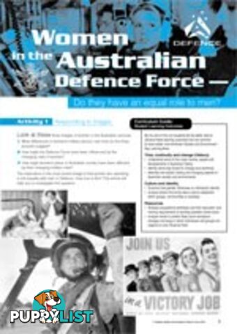 Women in the Australian Defence Force - Do they have an equal role to men?