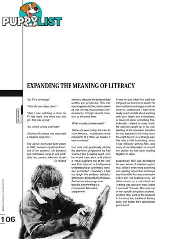 Expanding the Meaning of Literacy