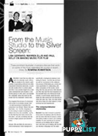 From the Music Studio to the Silver Screen: Lisa Gerrard, Warren Ellis and Paul Kelly on Making Music for Film