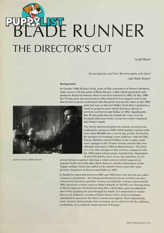 Blade Runner: The Director's Cut'