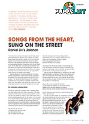 Songs from the Heart, Sung on the Street: Daniel Ziv's Jalanan