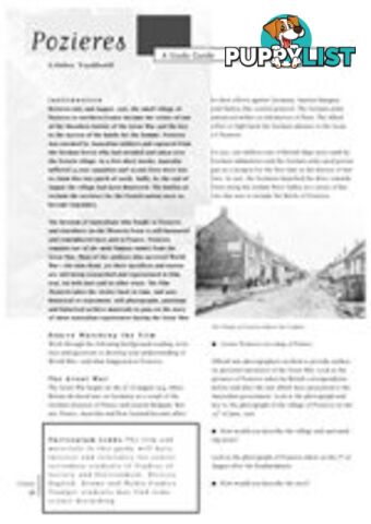 Pozieres ( Study Guide)