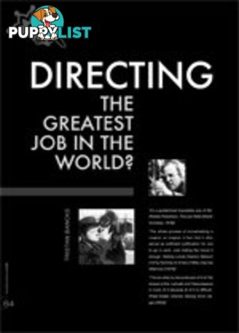 Directing: The Greatest Job in the World?