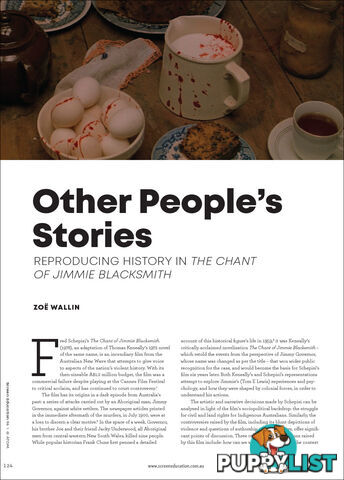 Other People's Stories: Reproducing History in 'The Chant of Jimmie Blacksmith'