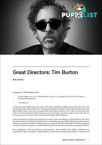 Great Directors: Tim Burton