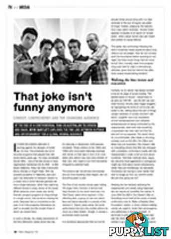 That Joke Isn't Funny Anymore: Comedy, Controversy and the Changing Audience