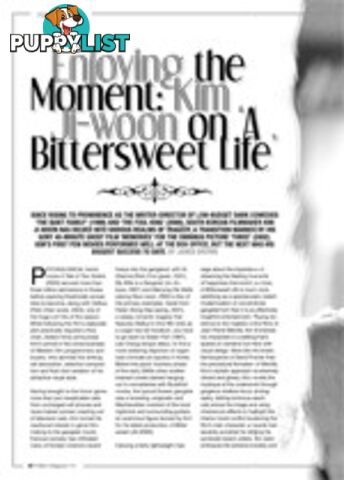 Enjoying the Moment: Kim Ji-woon on A Bittersweet Life