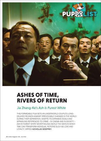 Ashes of Time, Rivers of Return: Jia Zhang-Ke's 'Ash Is Purest White'