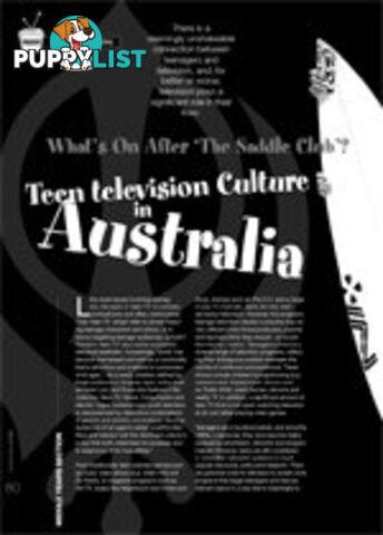 What's on After the Saddle-Club? The Television Culture in Australia