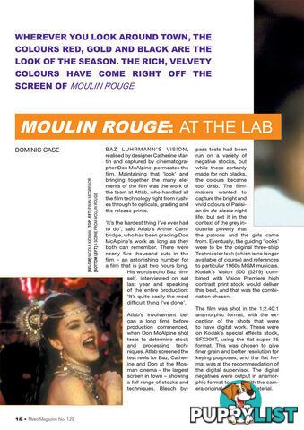 Moulin Rouge': At the Lab