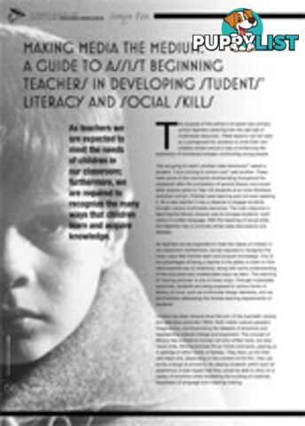 Making Media the Medium: A Guide to Assist Beginning Teachers in Developing Students' Literacy and Social Skills