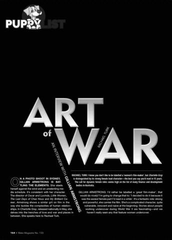 Art of War: An Interview with Gillian Armstrong