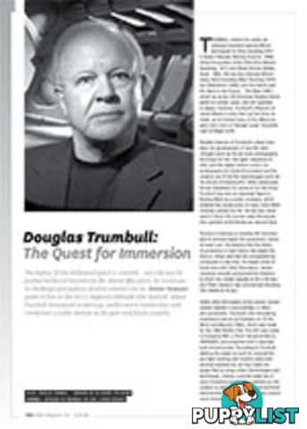 Douglas Trumbull: The Quest for Immersion