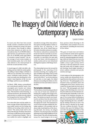 Evil Children: The Imagery of Child Violence in Contemporary Media