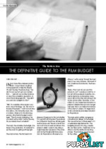 The Bottom Line - The Definitive Guide To The Film Budget