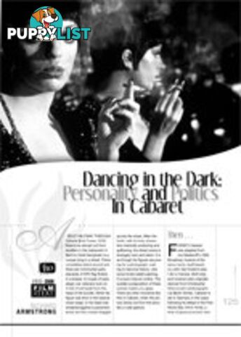 Dancing in the Dark: Personality and Politics in Cabaret