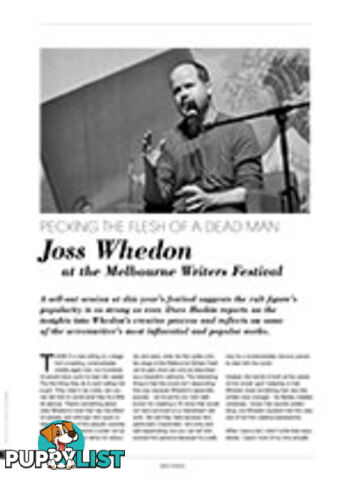 Pecking the Flesh of a Dead Man: Joss Whedon at the Melbourne Writers Festival